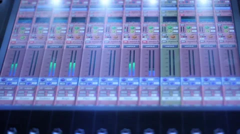 Audio Meters - Audio Console Stock Footage 34130540