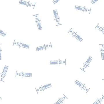 Audio mic microphone glyph seamless pattern Illustrazione stock