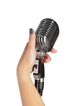 Audio microphone retro style Stock Photos