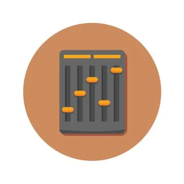 Audio Mini Mixer Icon Vector Illustration Graphic Stock Illustration