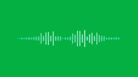 Audio Mirrored Bar Equalizer Visualizer Mono White Green Screen 스톡 동영상 342759797