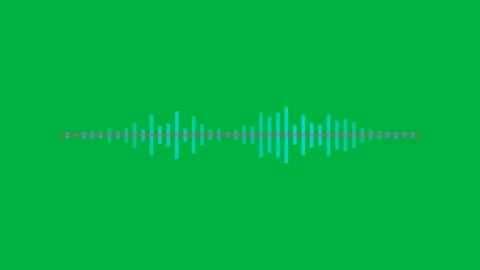 Audio Mirrored Bar Equalizer Visualizer Neon Magenta Green Screen Vídeos de archivo 342759798