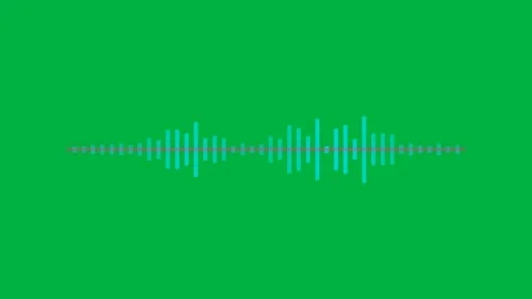 Audio Mirrored Bar Equalizer Visualizer Gold Lux Green Screen Stock Footage 342759818