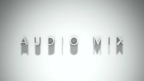 Audio mix 3D title animation with shadows on a white background Stock Footage 297273931