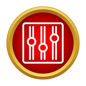 Audio mixer adjusting setting controls icon Stock Illustration