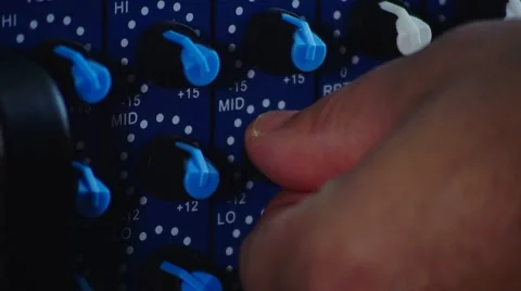 Audio mixer adjustment.mp4 Stock Footage 63175383