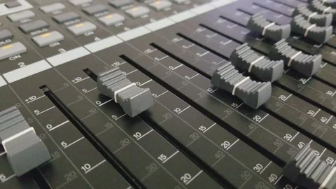 Audio Mixer, and Knobs Stock-Footage 86084147