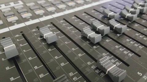 Audio Mixer, and Knobs Stock-Footage 86127813