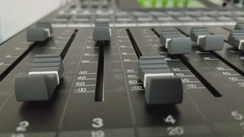 Audio Mixer, and Knobs Vídeo Stock 86173282