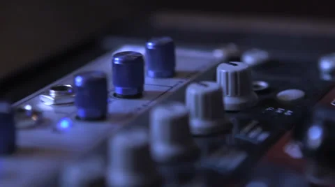Audio mixer close up 02 Stock Footage 32959209