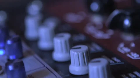 Audio mixer close up 03 Stock Footage 32959284