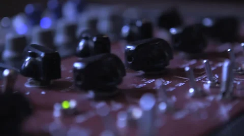 Audio mixer close up 04 Stock Footage 32962772