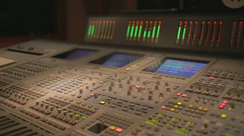 Audio mixer console Stock Footage 38415265