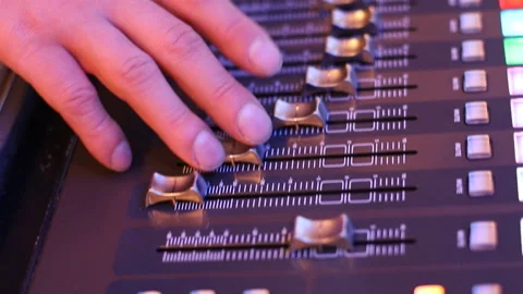 Audio mixer console Stock Footage 102154473