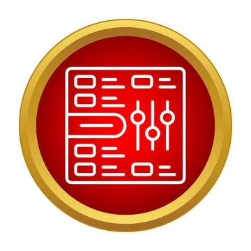 Audio mixer console icon graphic equalizer control Stock Illustration