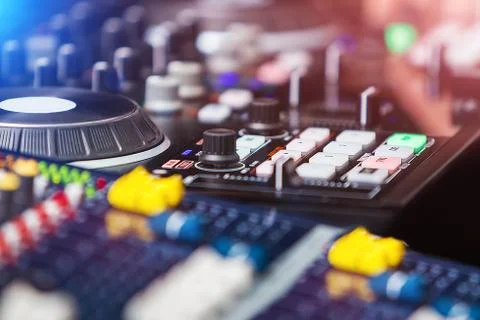 Audio Mixer console Stock Photos