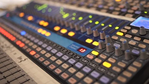 Audio mixer. Stock Footage 89495686