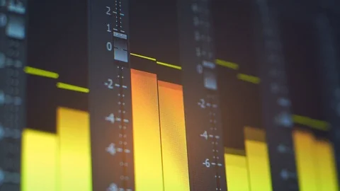 Audio Mixer Indicator Lights Stock Footage 95719314
