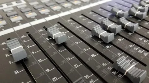 Audio Mixer, Knobs 写真素材