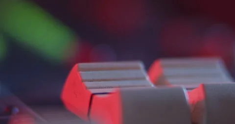 Audio Mixer Macro Close Up. Master Faders. Video stock 167611572