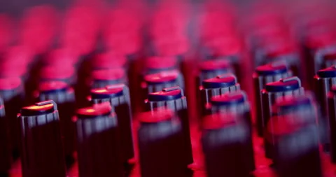 Audio Mixer Macro Close Up. Rack Focus EQ and AUX Send Knobs. 스톡 동영상 167611375