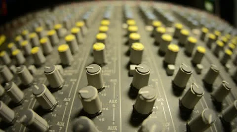 Audio mixer in professional studio Stock Footage 22008007