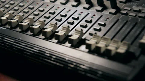 Audio Mixer Rack Focus Stock Footage 22857521