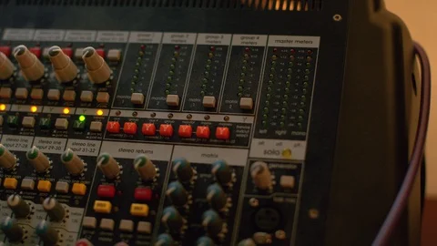 Audio mixer in recording studio Stock Footage 108924865