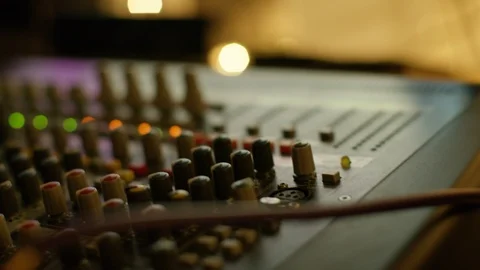 Audio mixer in recording studio Stock Footage 109269130