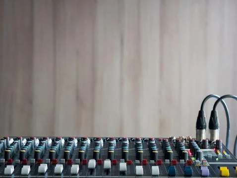 Audio mixer in studio Stock Photos