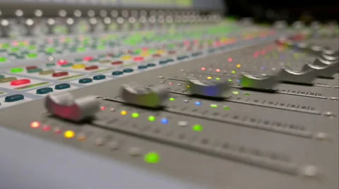 Audio Mixing Board Stock Footage 50621577