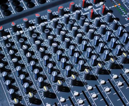 Audio mixing board Stock Photos