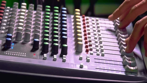 Audio Mixing Console, Adjusting Knobs and Levers 動画素材 115498222
