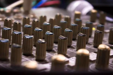 Audio Mixing Console and Knobs 2 Stock Photos