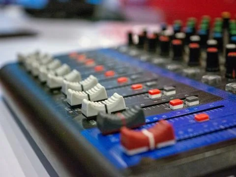 Audio Mixing Console Controls Stock Photos