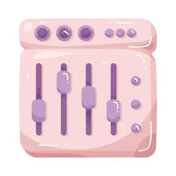 Audio mixing console Stock-Illustration