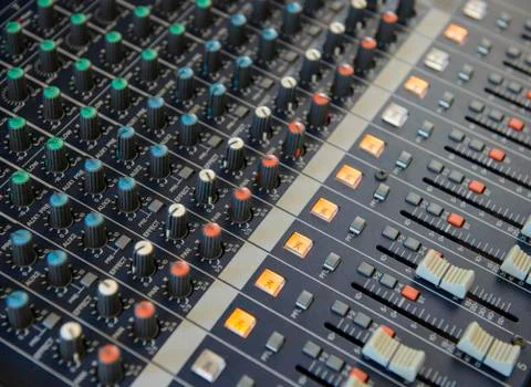 Audio mixing console Stock Photos
