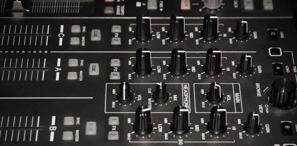 Audio mixing console Stock Photos
