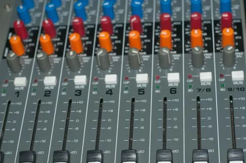 Audio Mixing Console Stock Photos