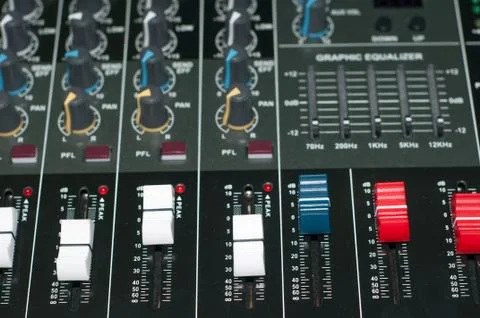 Audio Mixing Console Stock Photos