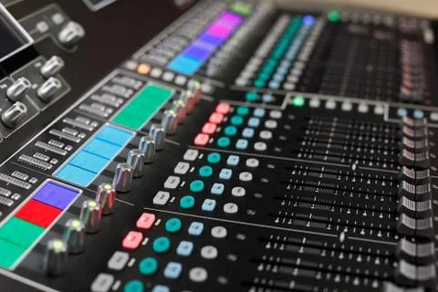 Audio mixing console Stock Photos