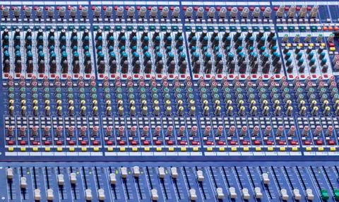 Audio Mixing Console Stock Photos