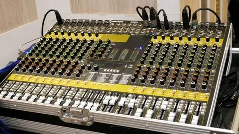 Audio Mixing Console Stock Photos