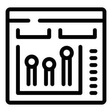 Audio mixing software interface with sliders adjusting sound parameters Stock Illustration