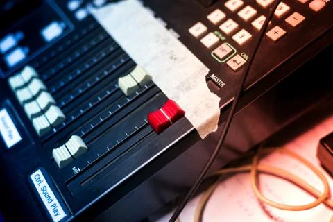 Audio mixing table Stock Photos