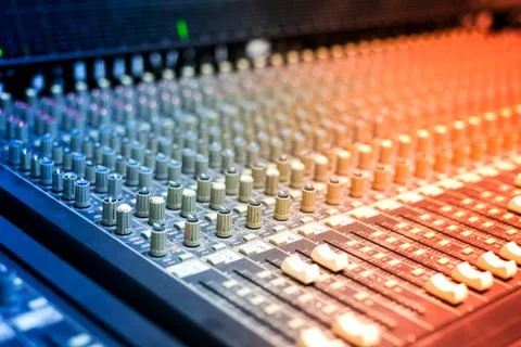 Audio mixing table Stock Photos