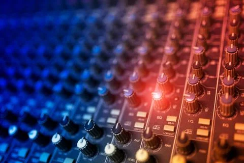 Audio mixing table Stock Photos