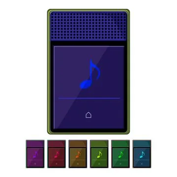 Audio mp3 player cartoon vector graphic Stock Illustration