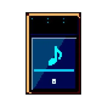 Audio mp3 player game pixel art vector illustration Stock Illustration