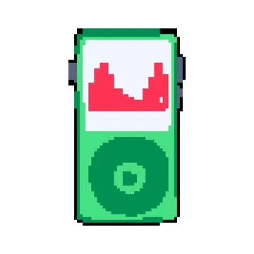 Audio mp3 player pixel art vector illustration Stock Illustration